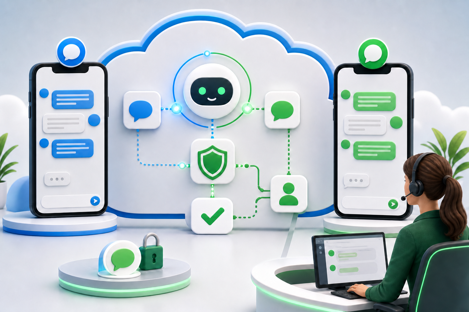 Agentforce SMS and WhatsApp automation workflow with consent guardrails and human handoff in Salesforce