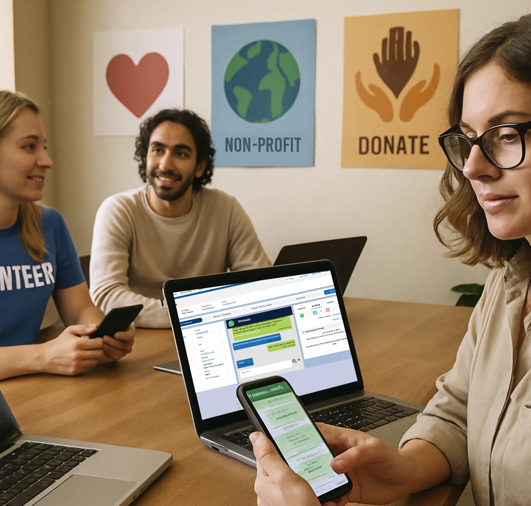 Volunteer coordination through WhatsApp and Salesforce