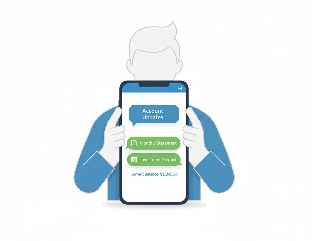 Salesforce SMS for Banking & Financial Services - digital account statements and reports
