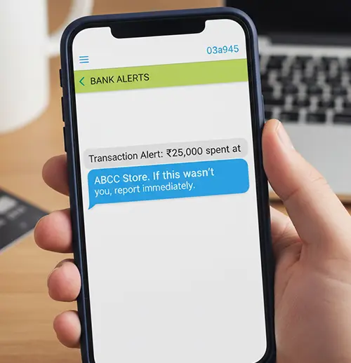 Salesforce SMS transaction alerts for banking and financial services