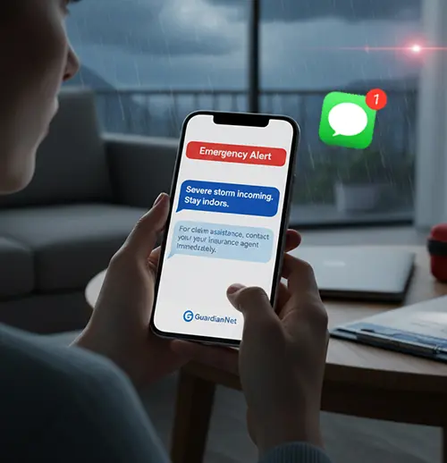 Salesforce SMS emergency alerts for insurance risk communication
