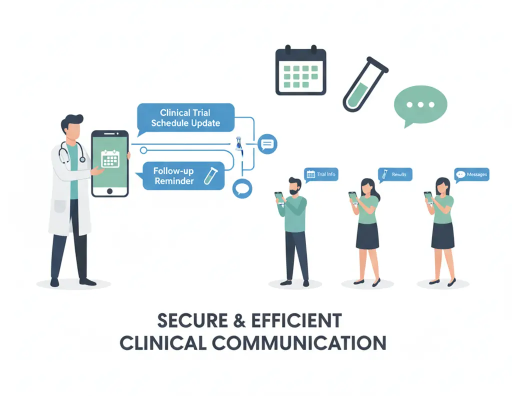 Salesforce SMS for clinical trial and research updates