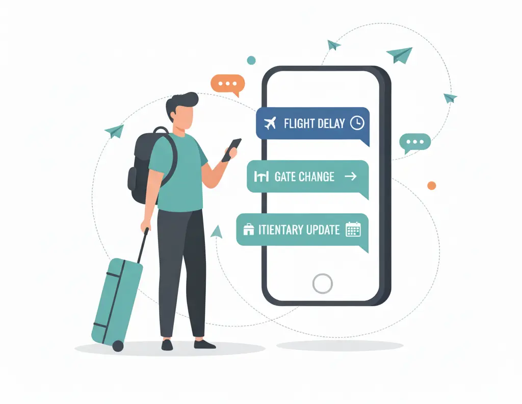 Salesforce SMS for travel alerts and itinerary updates