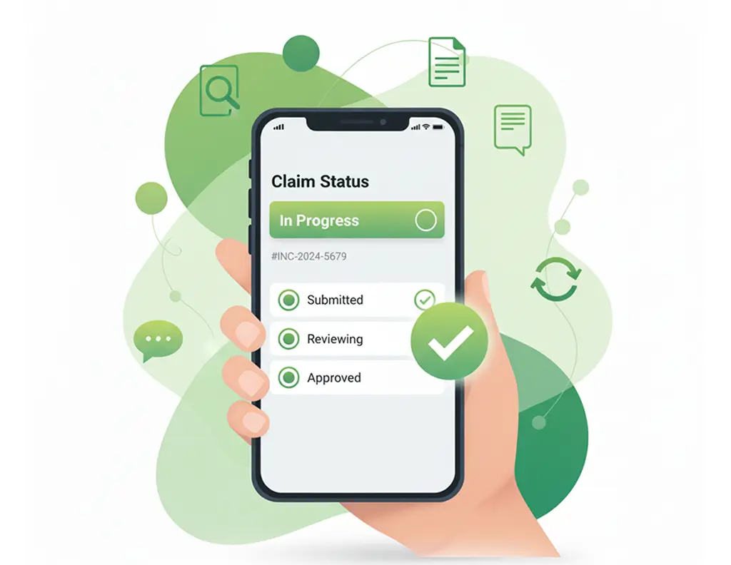 Salesforce SMS notifications for insurance claim status updates