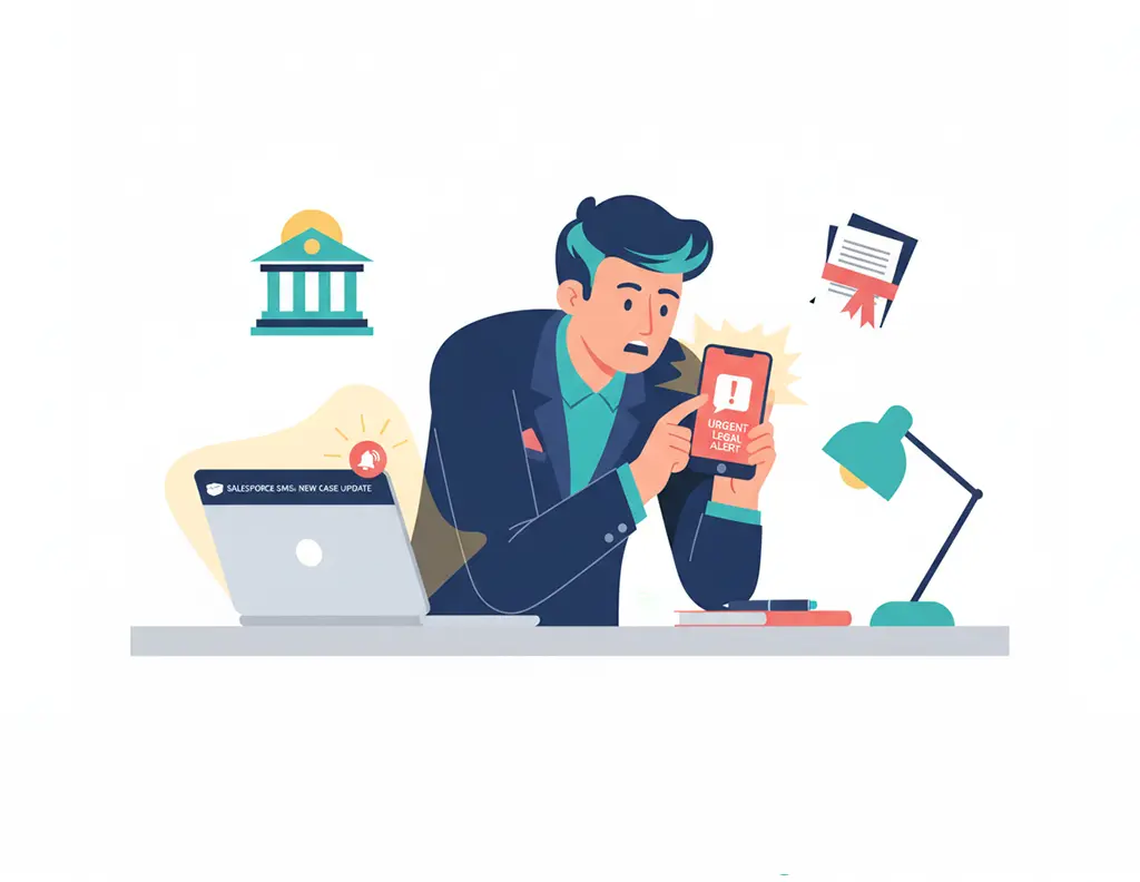 Salesforce SMS emergency and critical alerts for legal teams and clients