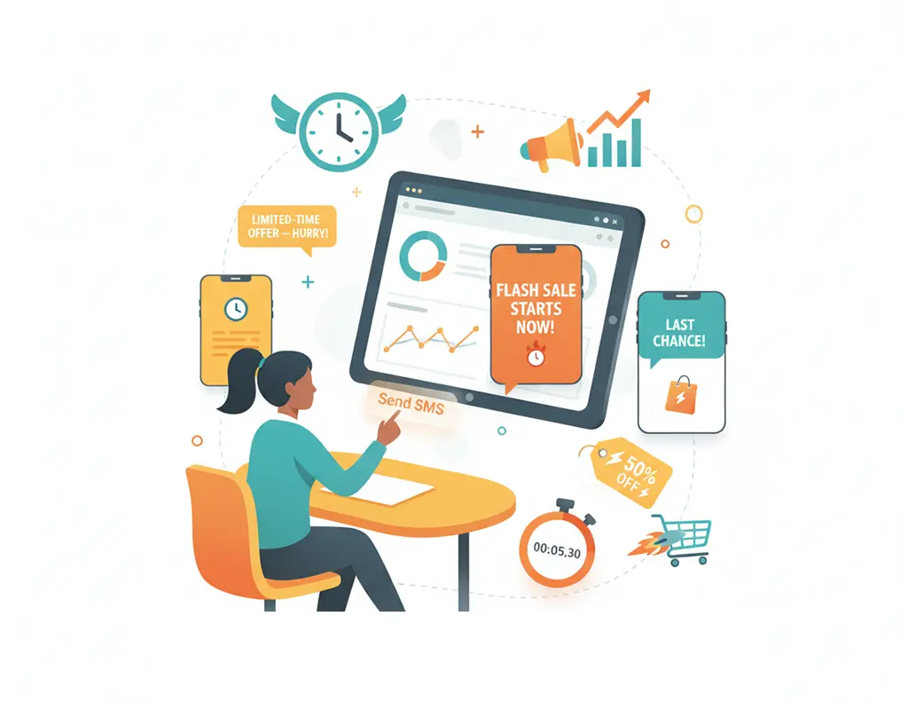 Salesforce SMS alerts for flash sales and limited-time retail offers