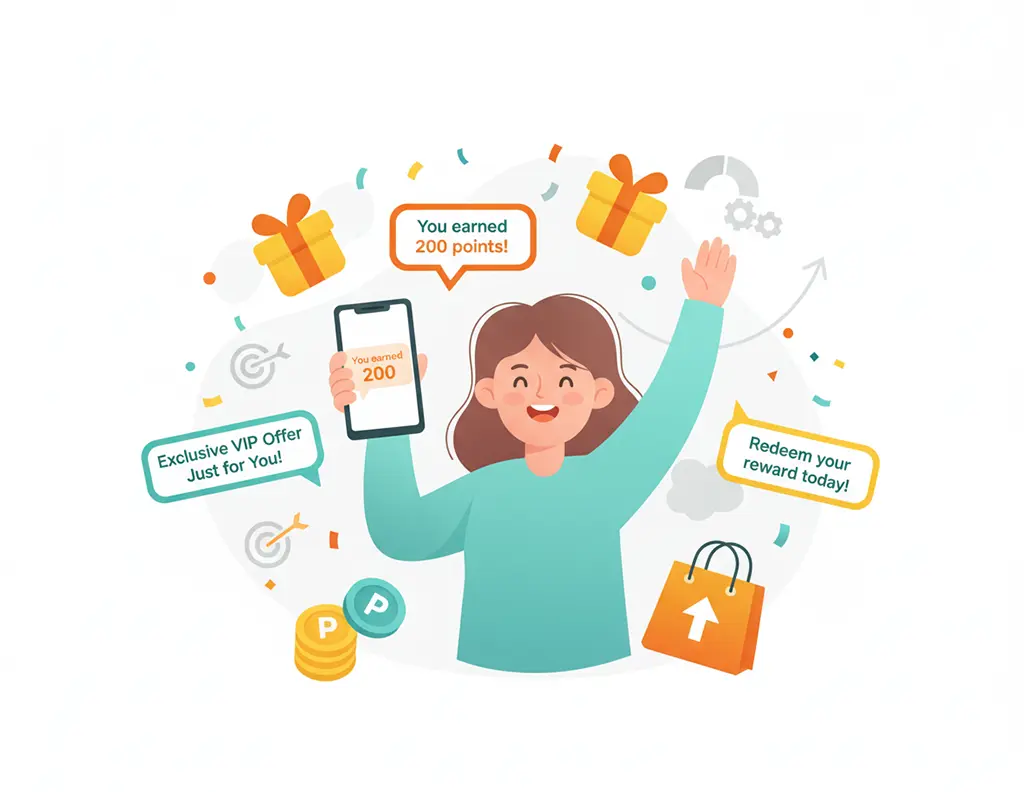 Salesforce SMS loyalty and rewards notifications for retail customers