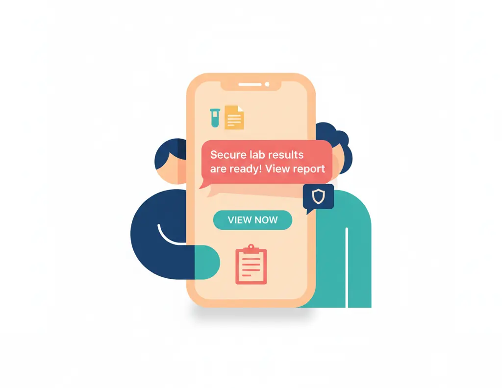 Salesforce SMS for Healthcare lab test results and reports