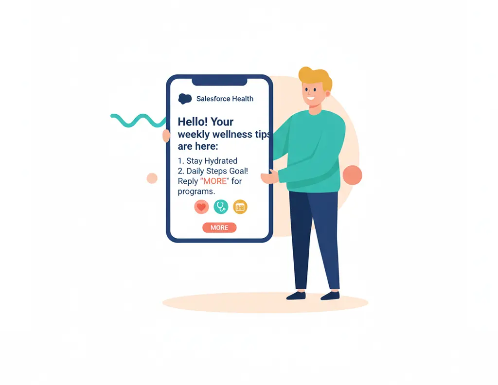 Salesforce SMS for Healthcare patient engagement and wellness campaigns